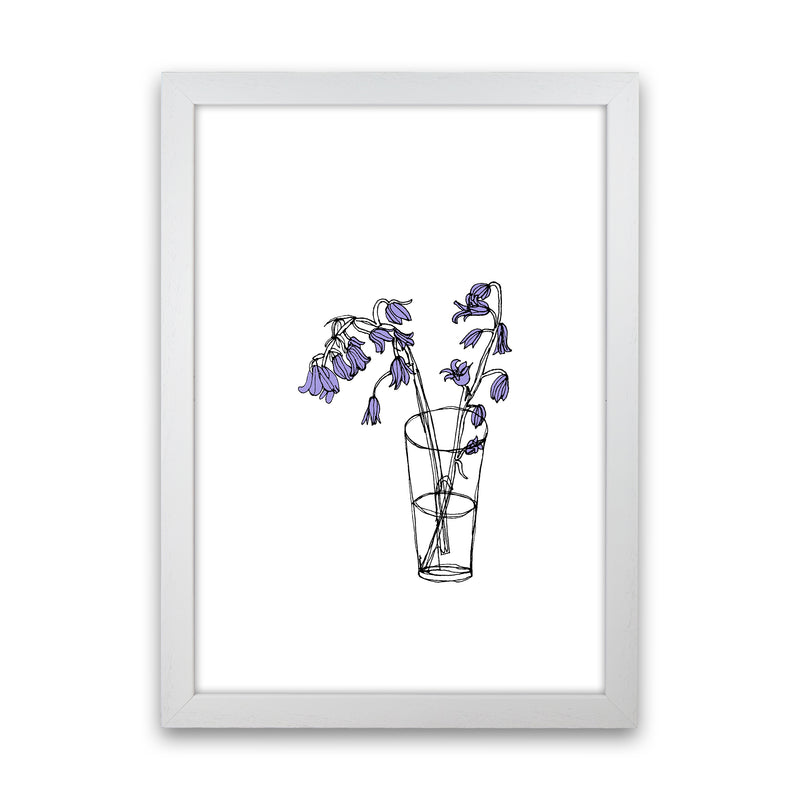 Bluebells Lilac Art Print by Carissa Tanton White Grain