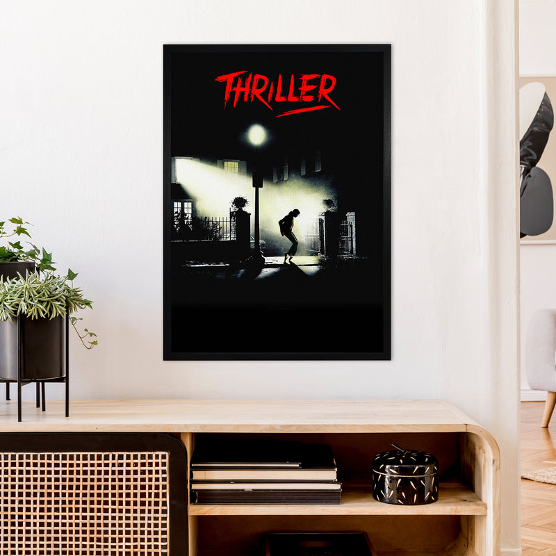 Thriller by David Redon Retro Movie Music Poster Framed Wall Art Print A1 White Frame