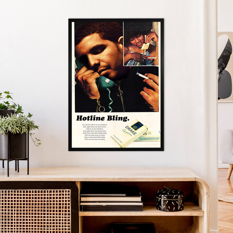 Drizzy by David Redon Retro Music Poster Framed Wall Art Print A1 White Frame