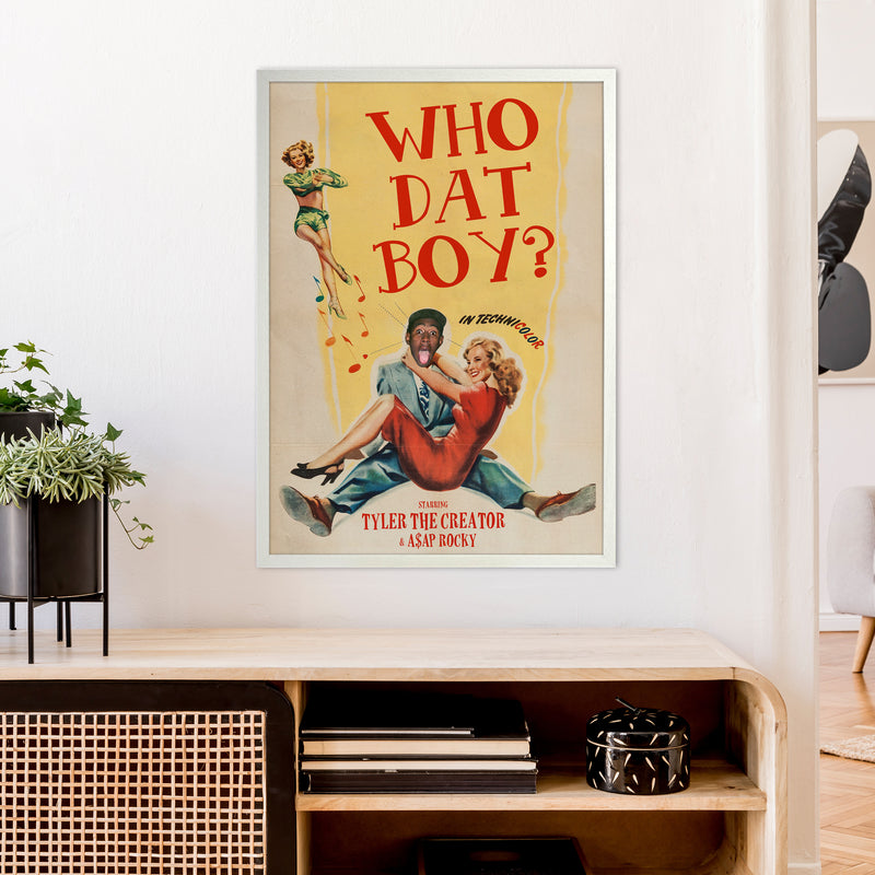 Who Dat Boy by David Redon Retro Music Poster Framed Wall Art Print A1 Oak Frame