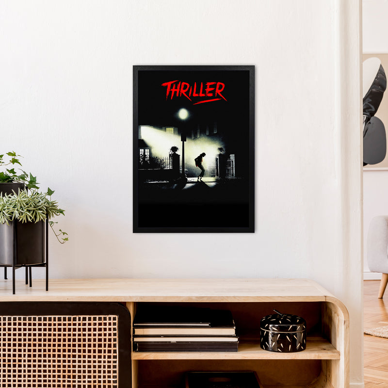 Thriller by David Redon Retro Movie Music Poster Framed Wall Art Print A2 White Frame