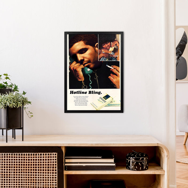 Drizzy by David Redon Retro Music Poster Framed Wall Art Print A2 White Frame
