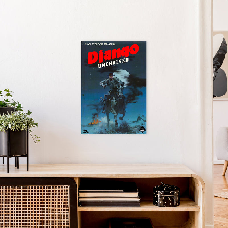 Django by David Redon Retro Movie Poster Framed Wall Art Print A2 Black Frame