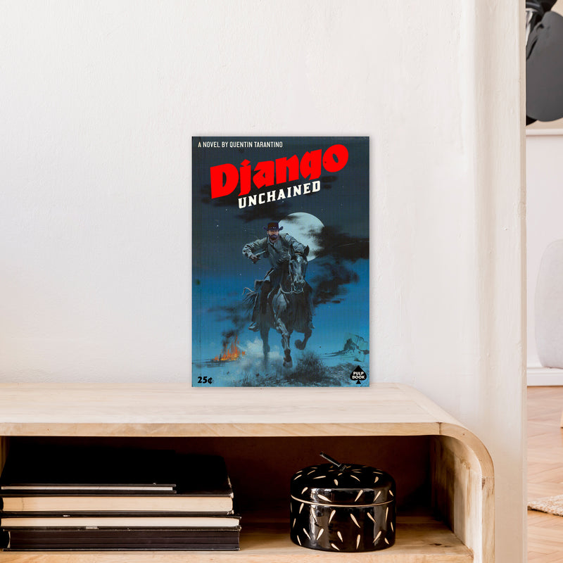 Django by David Redon Retro Movie Poster Framed Wall Art Print A3 Black Frame