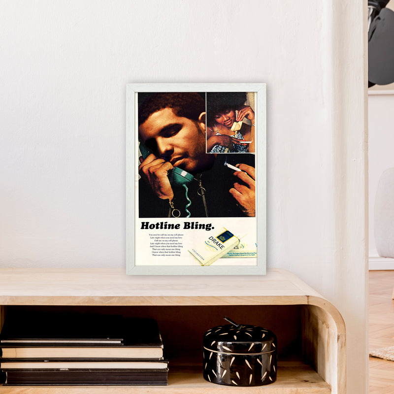 Drizzy by David Redon Retro Music Poster Framed Wall Art Print A3 Oak Frame