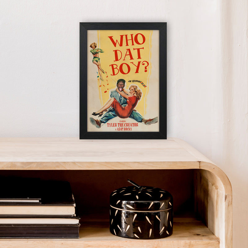 Who Dat Boy by David Redon Retro Music Poster Framed Wall Art Print A4 White Frame