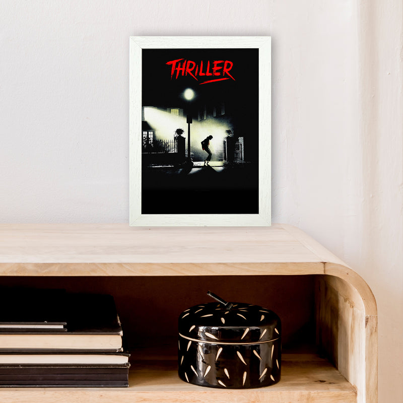 Thriller by David Redon Retro Movie Music Poster Framed Wall Art Print A4 Oak Frame