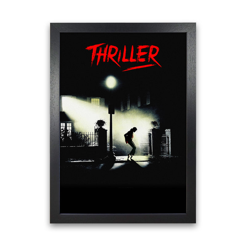 Thriller by David Redon Retro Movie Music Poster Framed Wall Art Print Black Grain