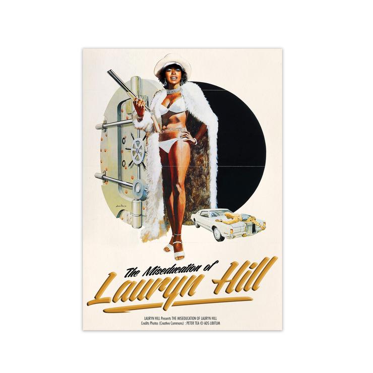 The miseducation of lauryn hill retro music poster framed wall art print
