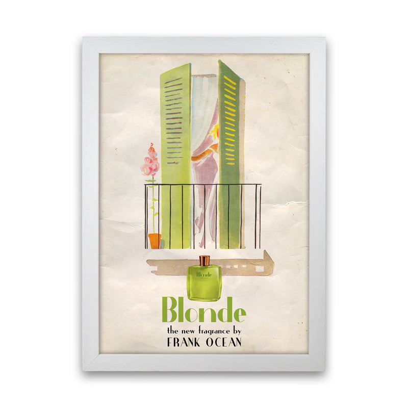 Blonde by David Redon Retro Music Poster Framed Wall Art Print White Grain