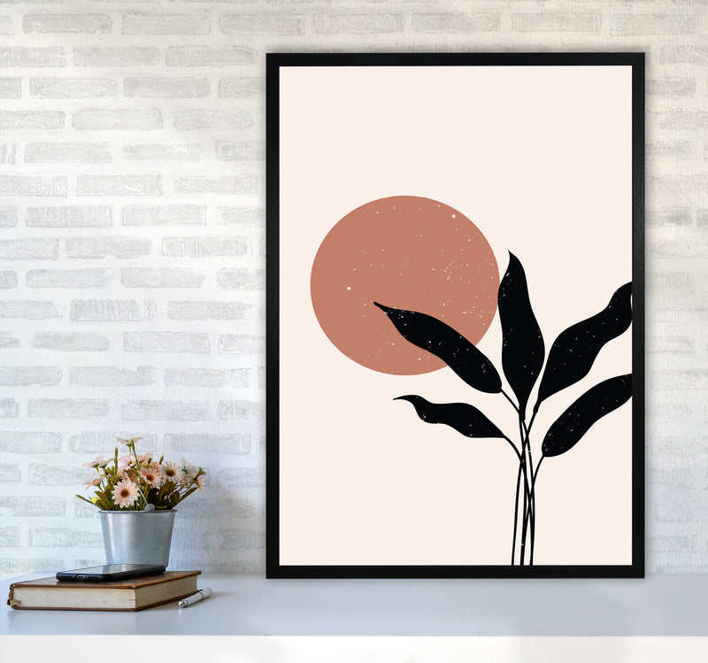Abstract Leaf Sun Art Print by Essentially Nomadic A1 White Frame
