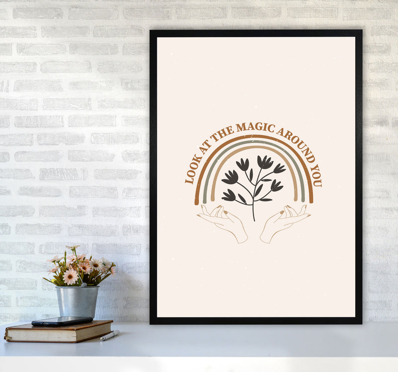 Look At The Magic Art Print by Essentially Nomadic A1 White Frame