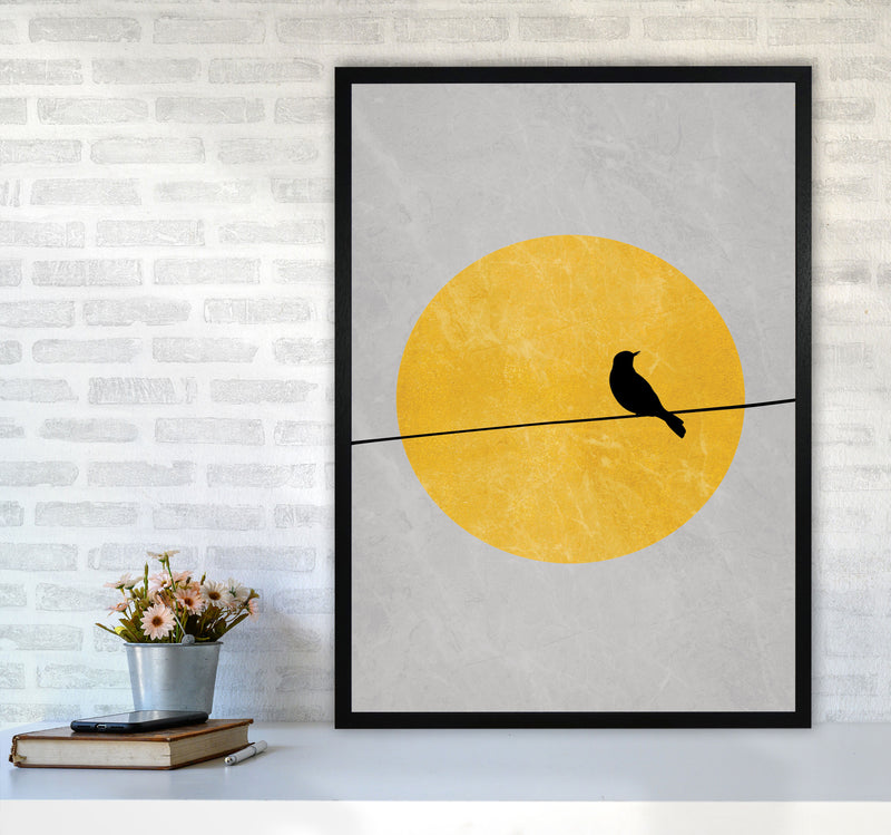 Lone Bird Art Print by Essentially Nomadic A1 White Frame