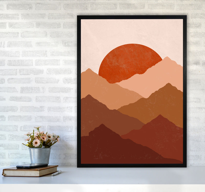Mountain Sunset Art Print by Essentially Nomadic A1 White Frame