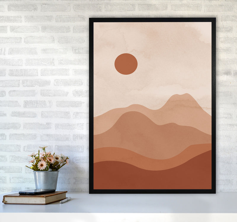 Mountain Landscapesun Art Print by Essentially Nomadic A1 White Frame