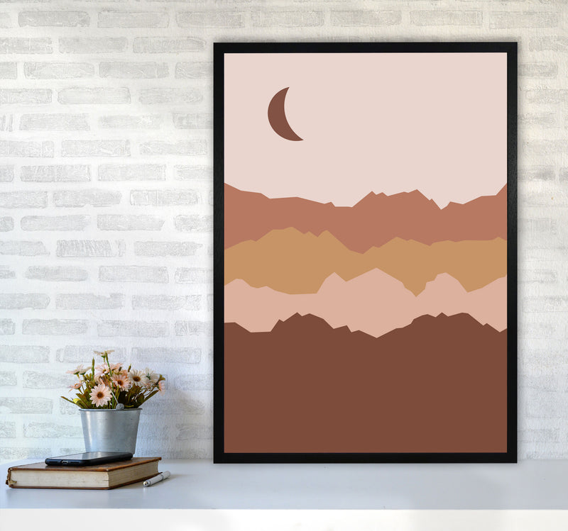 Mountain Moon Art Print by Essentially Nomadic A1 White Frame