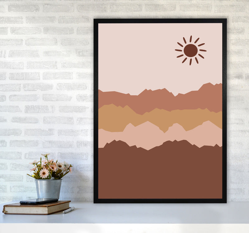 Mountain Sun Art Print by Essentially Nomadic A1 White Frame