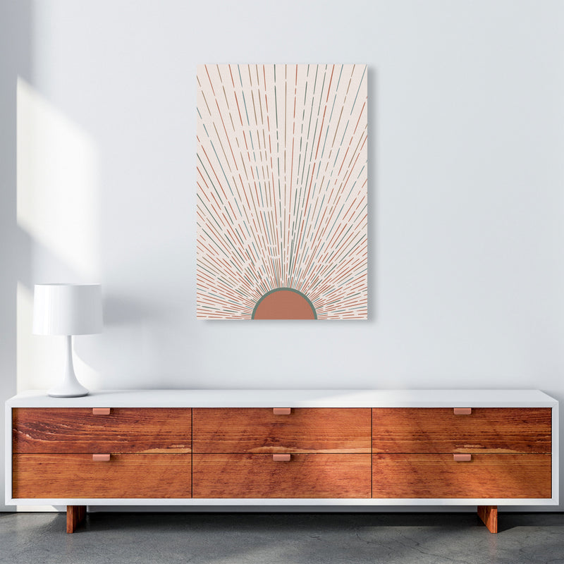 Midcentury Sun Rays Art Print by Essentially Nomadic A1 Canvas