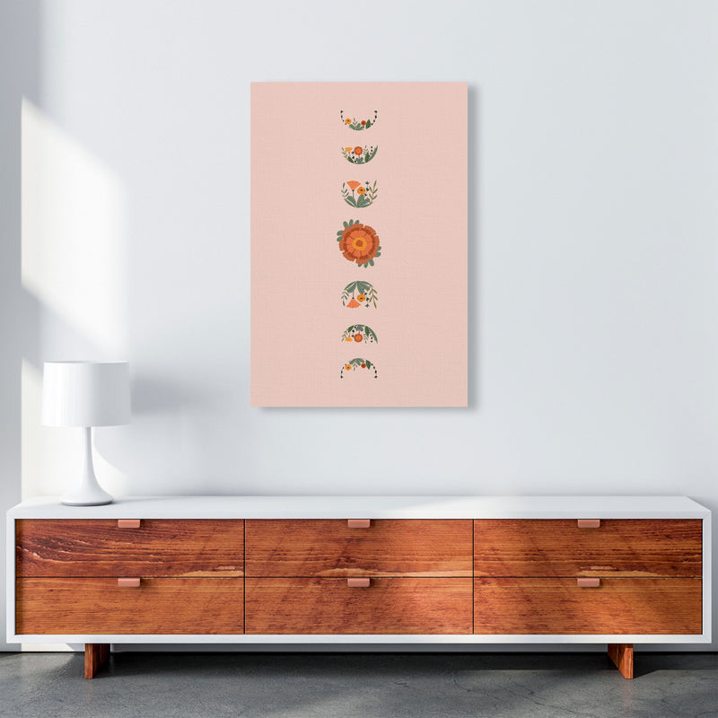 Moon Phases Floral Art Print by Essentially Nomadic A1 Canvas