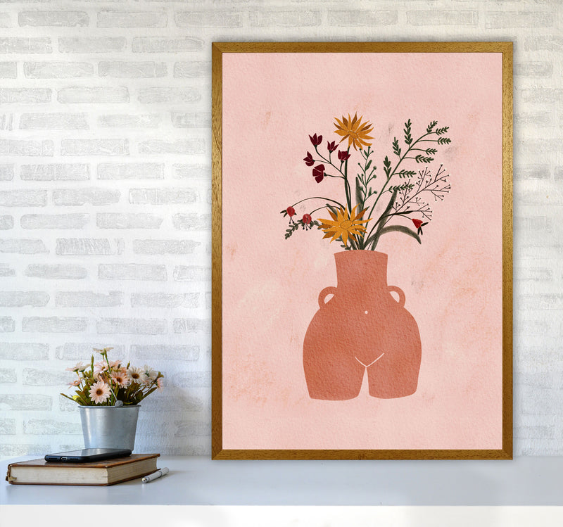 Figure Vase Flowers Art Print by Essentially Nomadic A1 Print Only