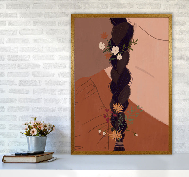 Girl Wildflower Art Print by Essentially Nomadic A1 Print Only