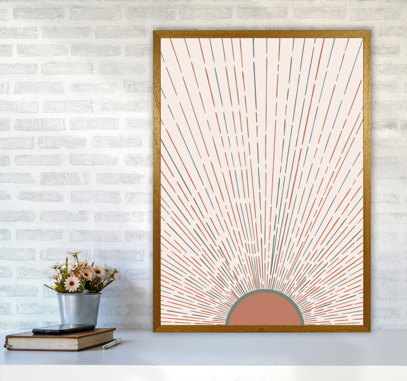 Midcentury Sun Rays Art Print by Essentially Nomadic A1 Print Only