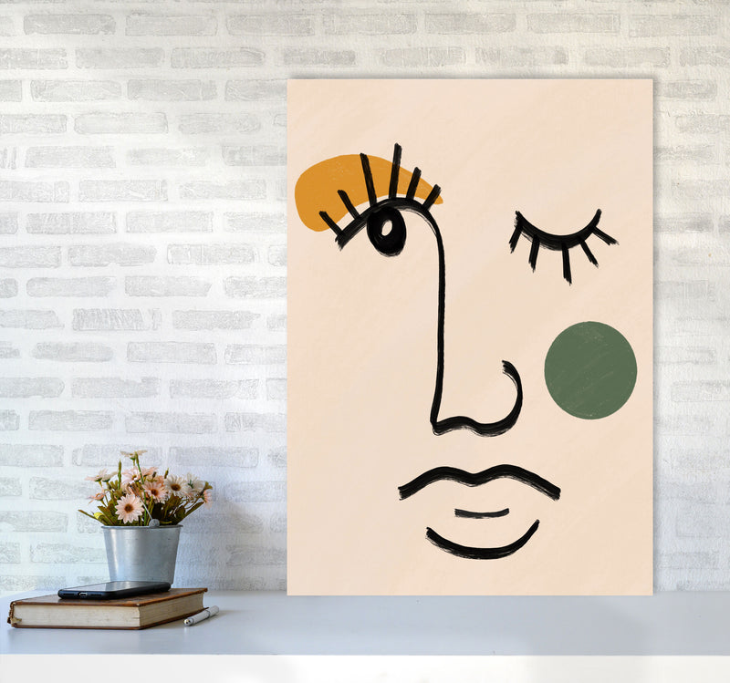 Absract 3 Face Line Art Art Print by Essentially Nomadic A1 Black Frame