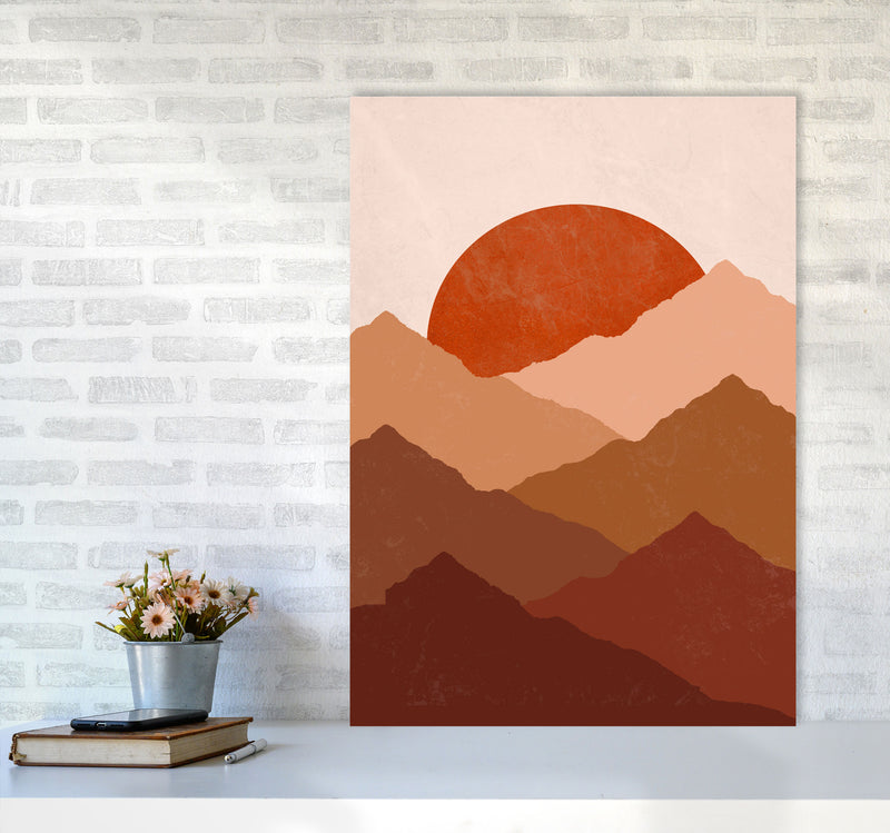 Mountain Sunset Art Print by Essentially Nomadic A1 Black Frame
