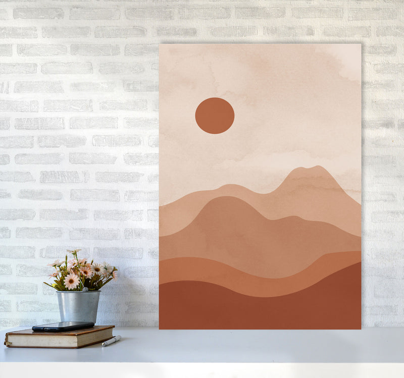 Mountain Landscapesun Art Print by Essentially Nomadic A1 Black Frame