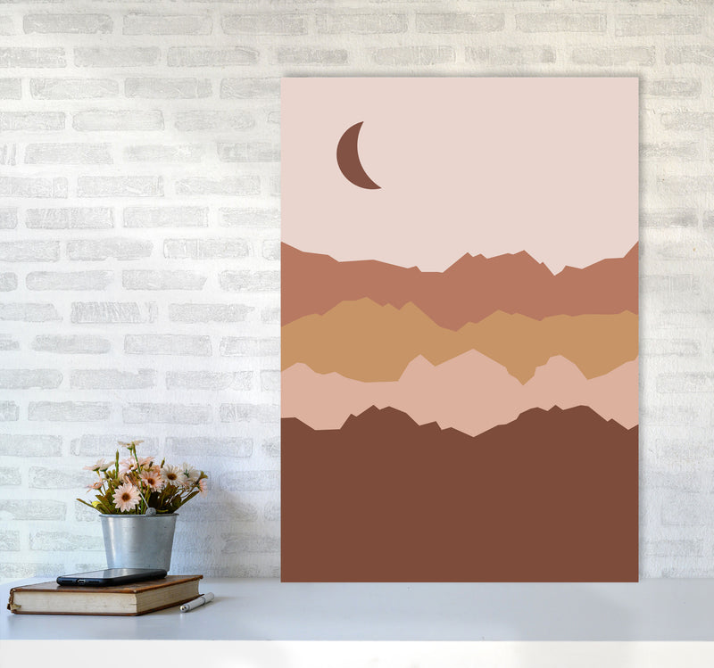 Mountain Moon Art Print by Essentially Nomadic A1 Black Frame