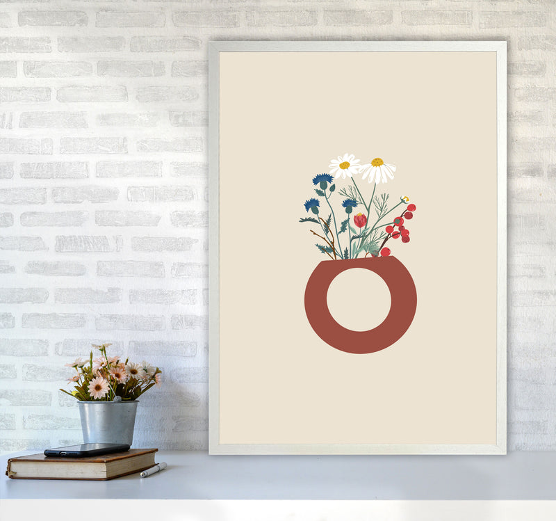 Vase With Flowers Art Print by Essentially Nomadic A1 Oak Frame