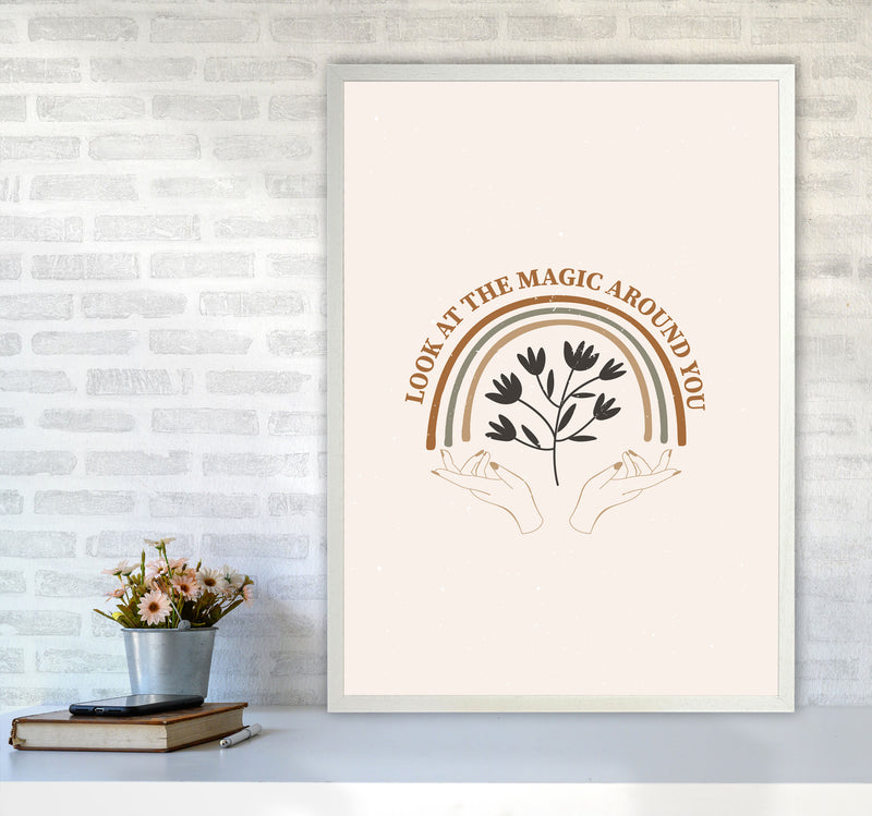 Look At The Magic Art Print by Essentially Nomadic A1 Oak Frame