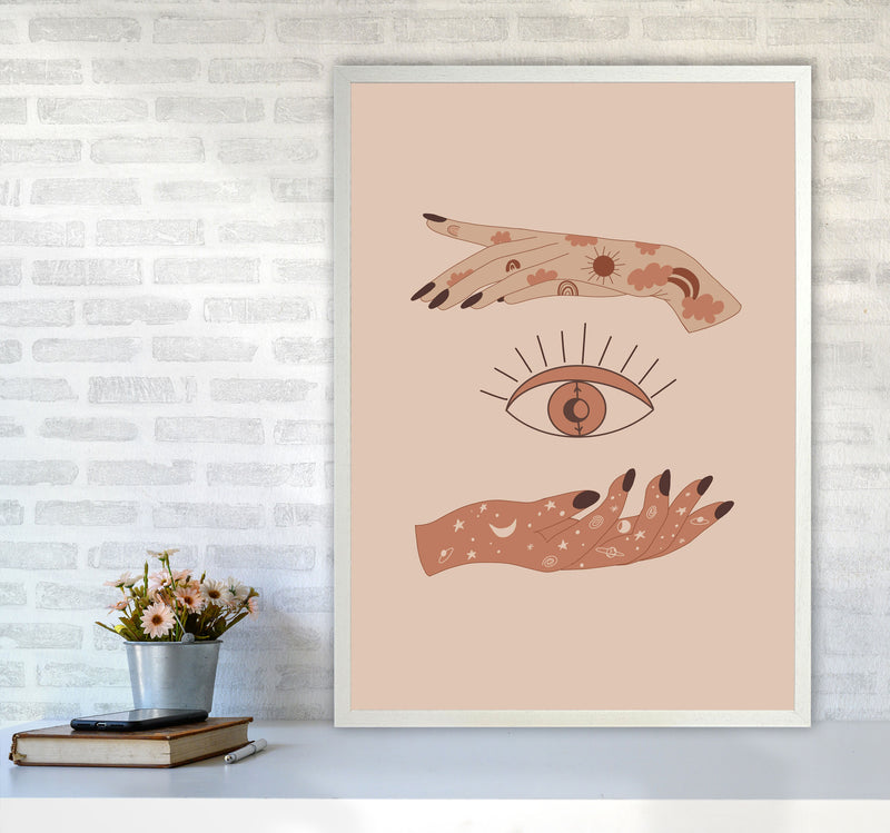 Mystical Celestial Eye Art Print by Essentially Nomadic A1 Oak Frame