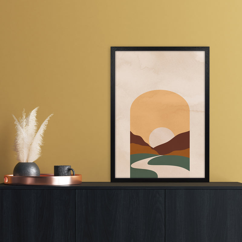 Road Sunset Art Print by Essentially Nomadic A2 White Frame