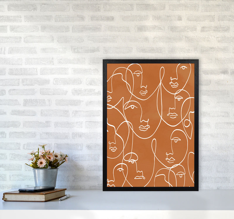 Face Line Art Art Print by Essentially Nomadic A2 White Frame