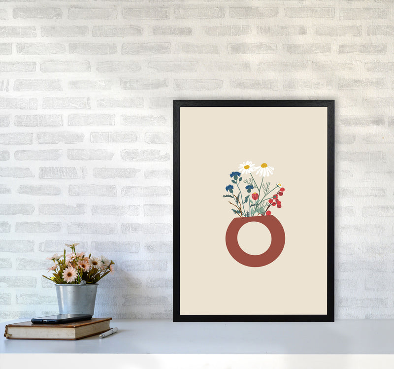 Vase With Flowers Art Print by Essentially Nomadic A2 White Frame