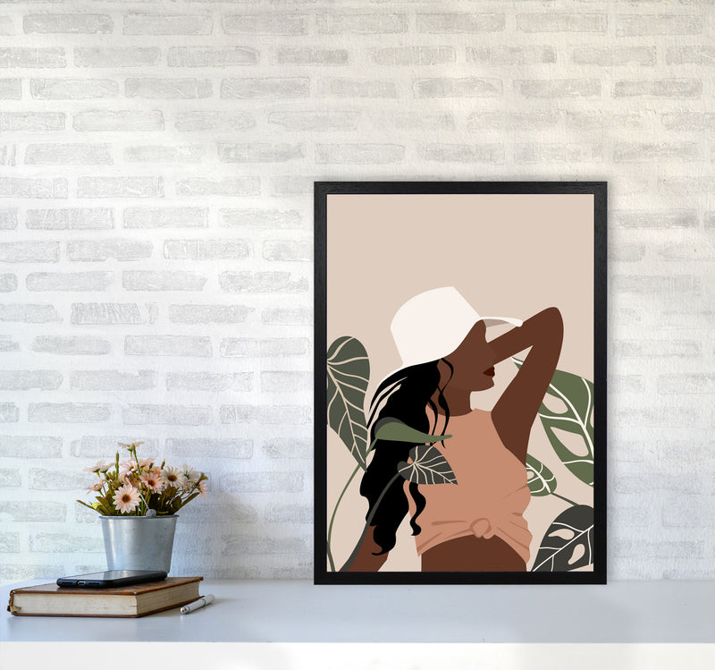 Girl Black Woman Art Print by Essentially Nomadic A2 White Frame