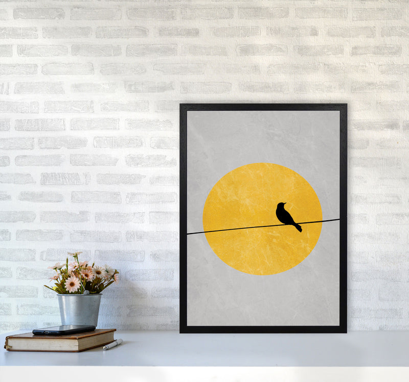Lone Bird Art Print by Essentially Nomadic A2 White Frame