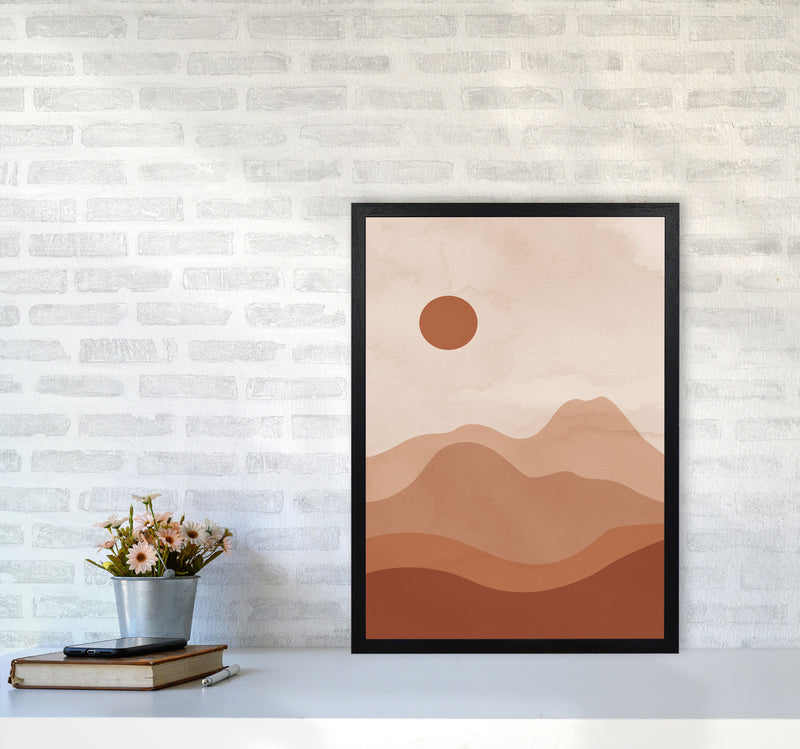 Mountain Landscapesun Art Print by Essentially Nomadic A2 White Frame
