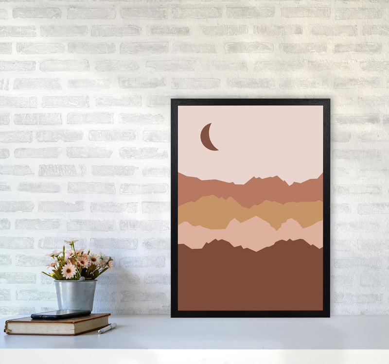 Mountain Moon Art Print by Essentially Nomadic A2 White Frame