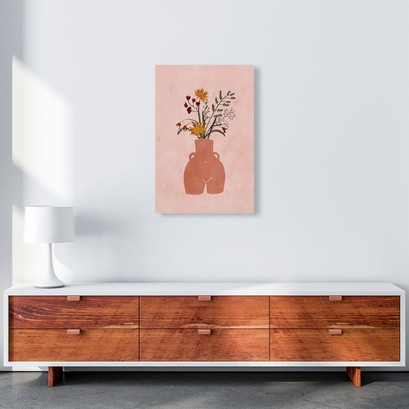 Figure Vase Flowers Art Print by Essentially Nomadic A2 Canvas