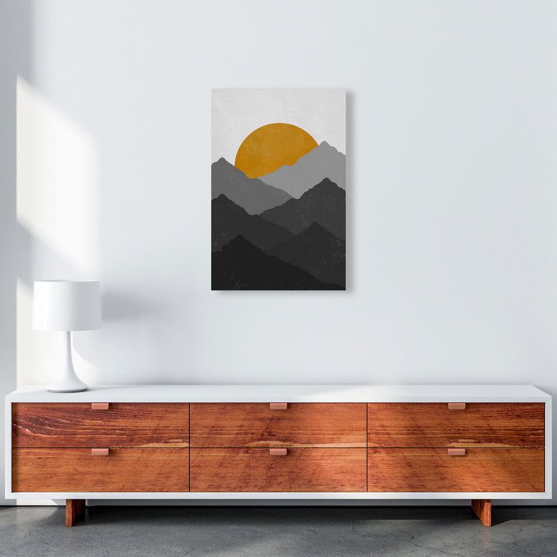 Mountain Sun Yellow Art Print by Essentially Nomadic A2 Canvas