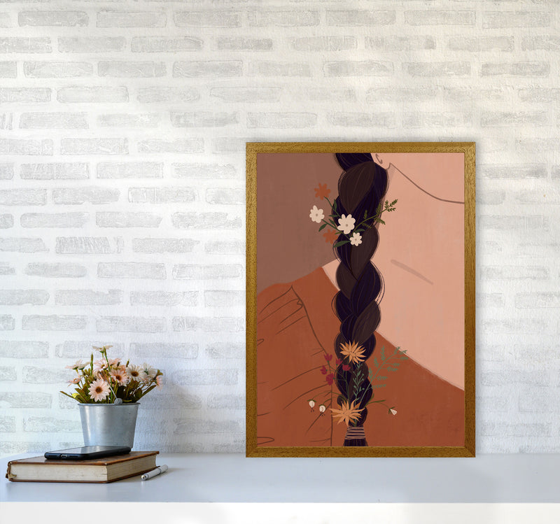Girl Wildflower Art Print by Essentially Nomadic A2 Print Only