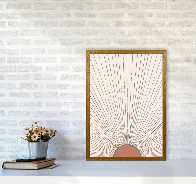 Midcentury Sun Rays Art Print by Essentially Nomadic A2 Print Only