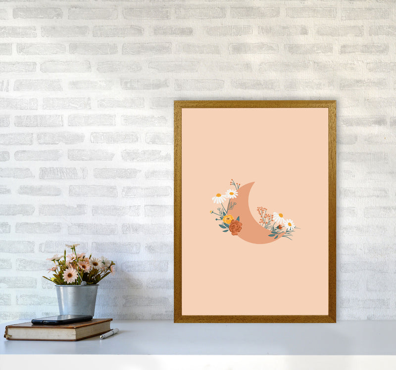 Moon Crescent Floral Art Print by Essentially Nomadic A2 Print Only