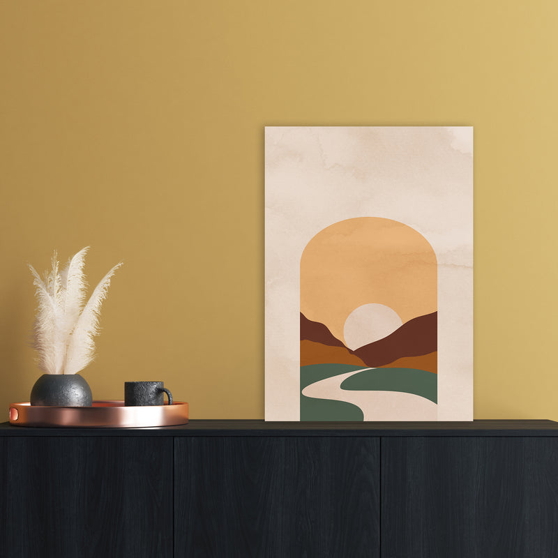 Road Sunset Art Print by Essentially Nomadic A2 Black Frame