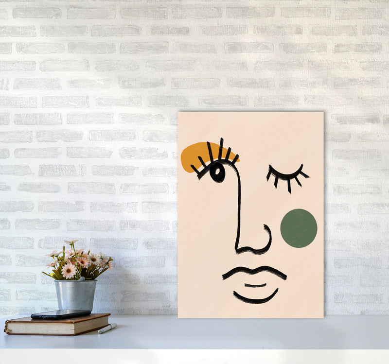 Absract 3 Face Line Art Art Print by Essentially Nomadic A2 Black Frame