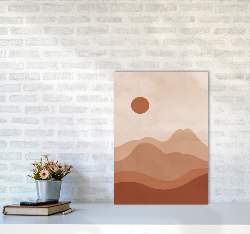 Mountain Landscapesun Art Print by Essentially Nomadic A2 Black Frame