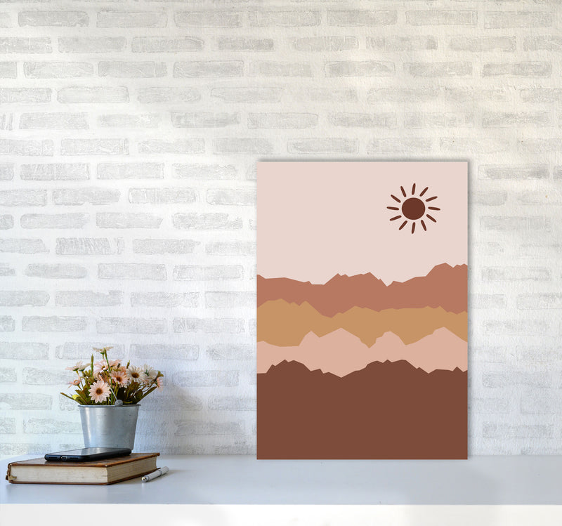 Mountain Sun Art Print by Essentially Nomadic A2 Black Frame