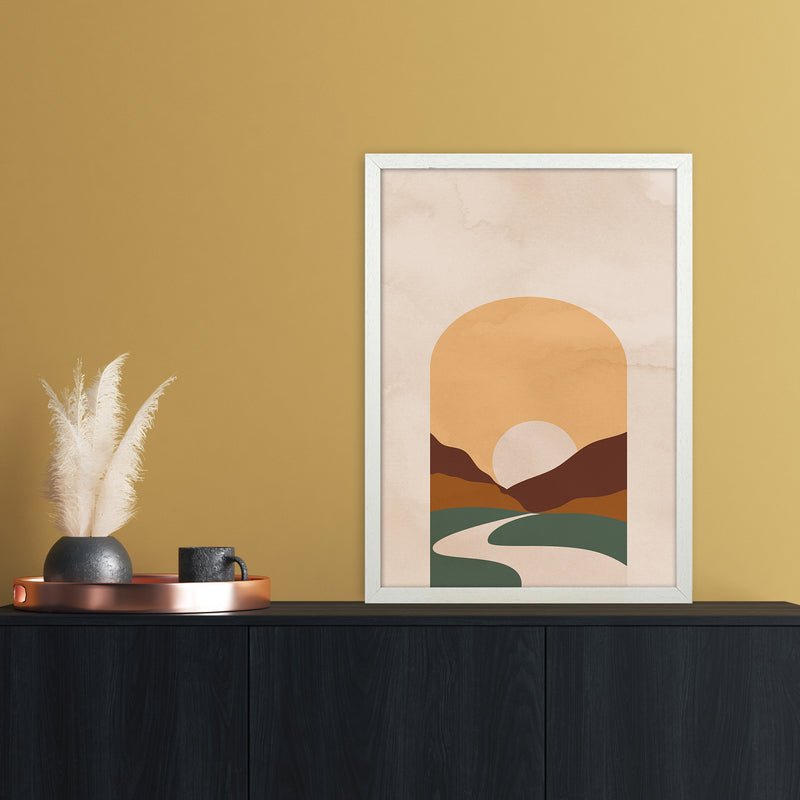 Road Sunset Art Print by Essentially Nomadic A2 Oak Frame